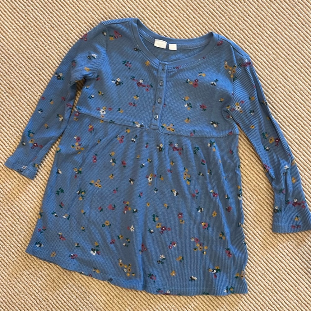 Gap XS blue waffle knit thermal dress